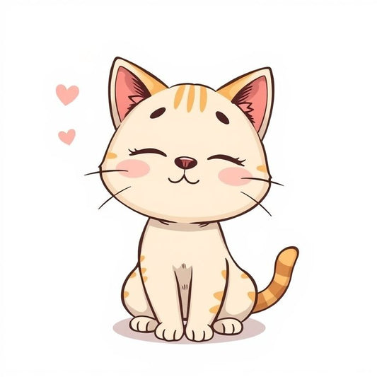 Basic Cartoon Cat Illustration