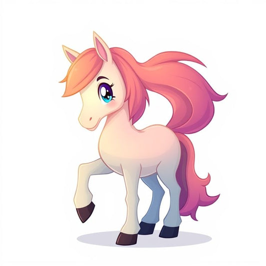 Basic Cartoon Horse Illsutration