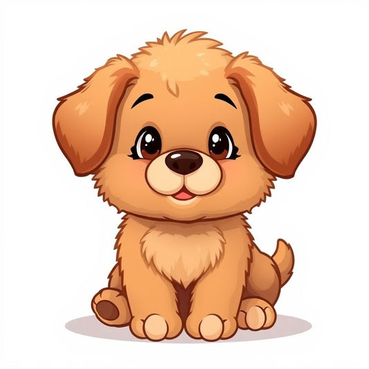 Basic Cartoon Puppy Illustration
